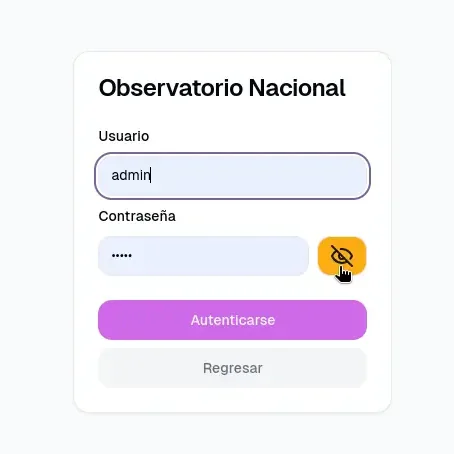 Login page